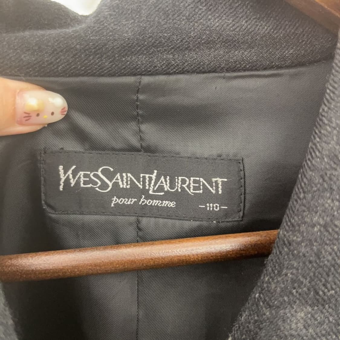 입생로랑 정품 자수로고 울 블루종 자켓 110 C06214 상품이미지4