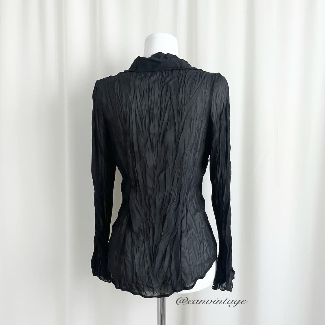 black wrinkle antique blouse 상품이미지5