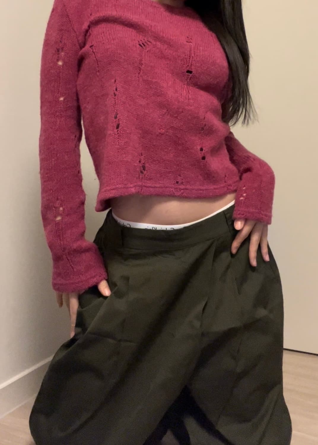 dark pink grunge knit 상품이미지4