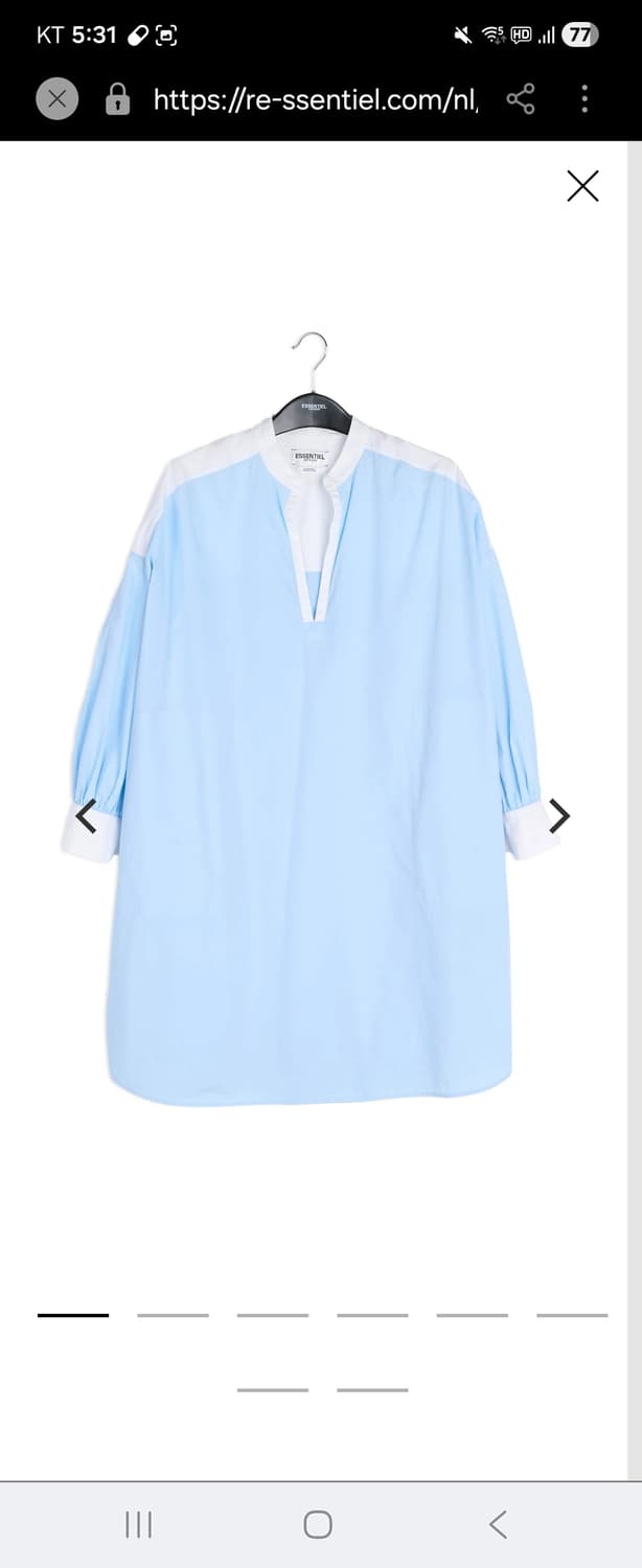 에센셜  Lichtblauwe oversized juroversiz 상품이미지2