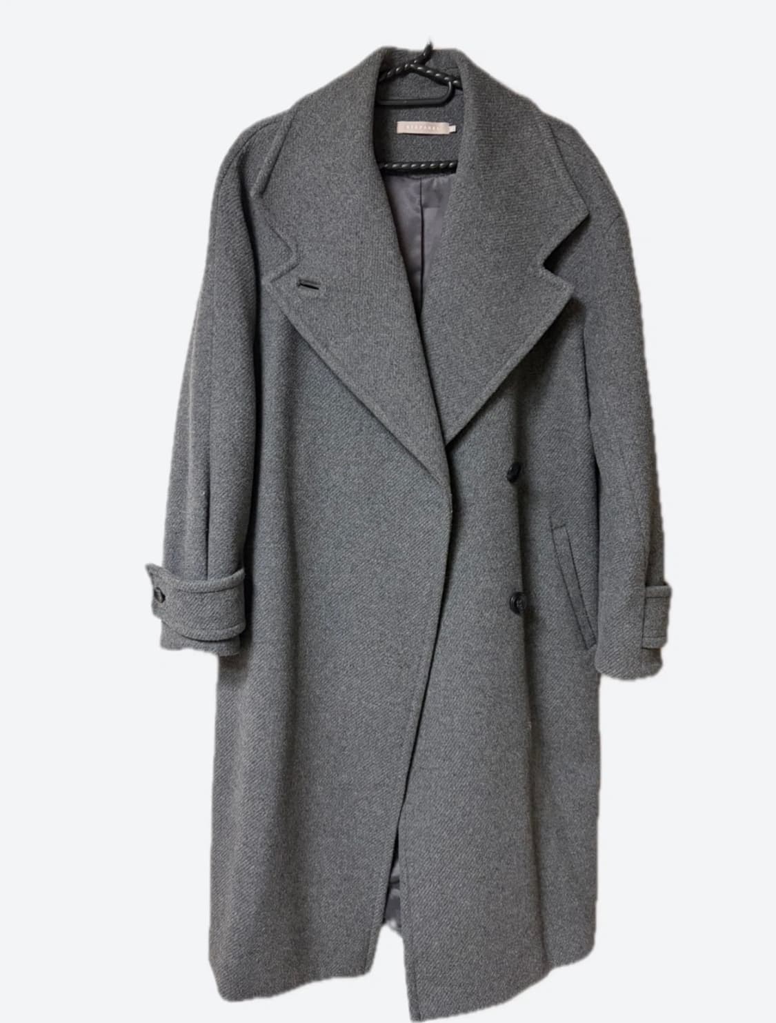 스테파넬 회색 울 코트 상품이미지1