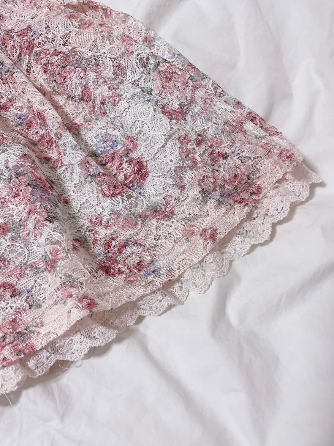 리즈리사 리본 레이스 스커트 스카판 히메갸루 로걀 라떼갸루 빈티지 상품이미지2