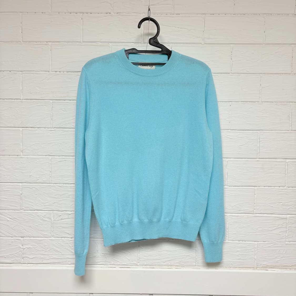 하늘색 캐시미어 100% 긴팔 니트 상품이미지2