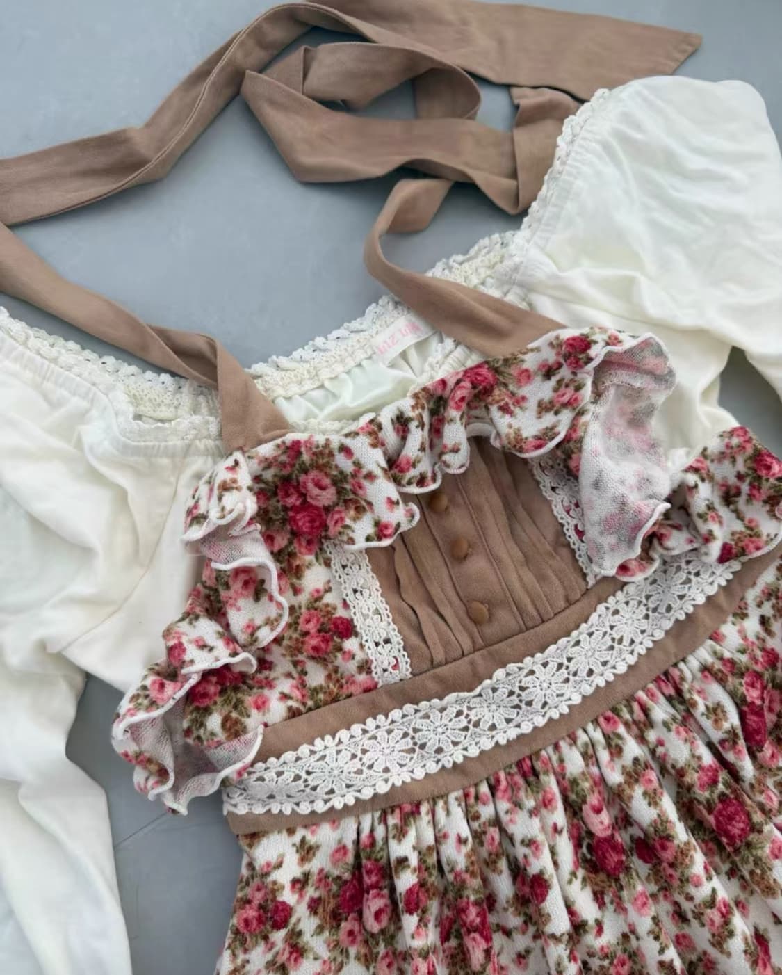 리즈리사 히메카지 라떼갸루 핀터깔 원피스 상품이미지2