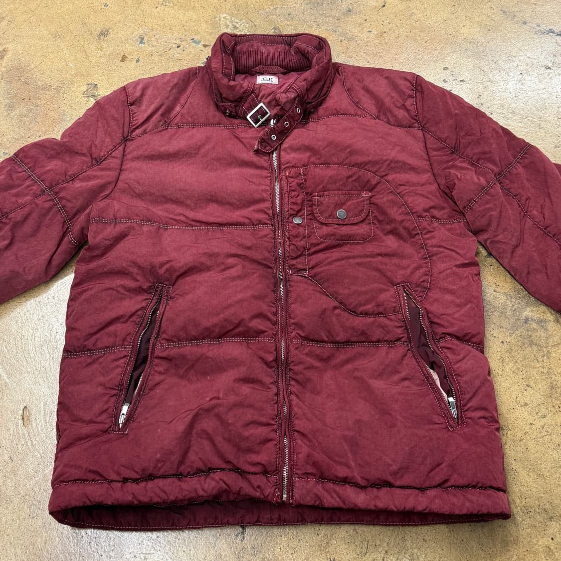 [정품/95] C.P. 컴퍼니 버건디 패딩 자켓 b18 상품이미지3