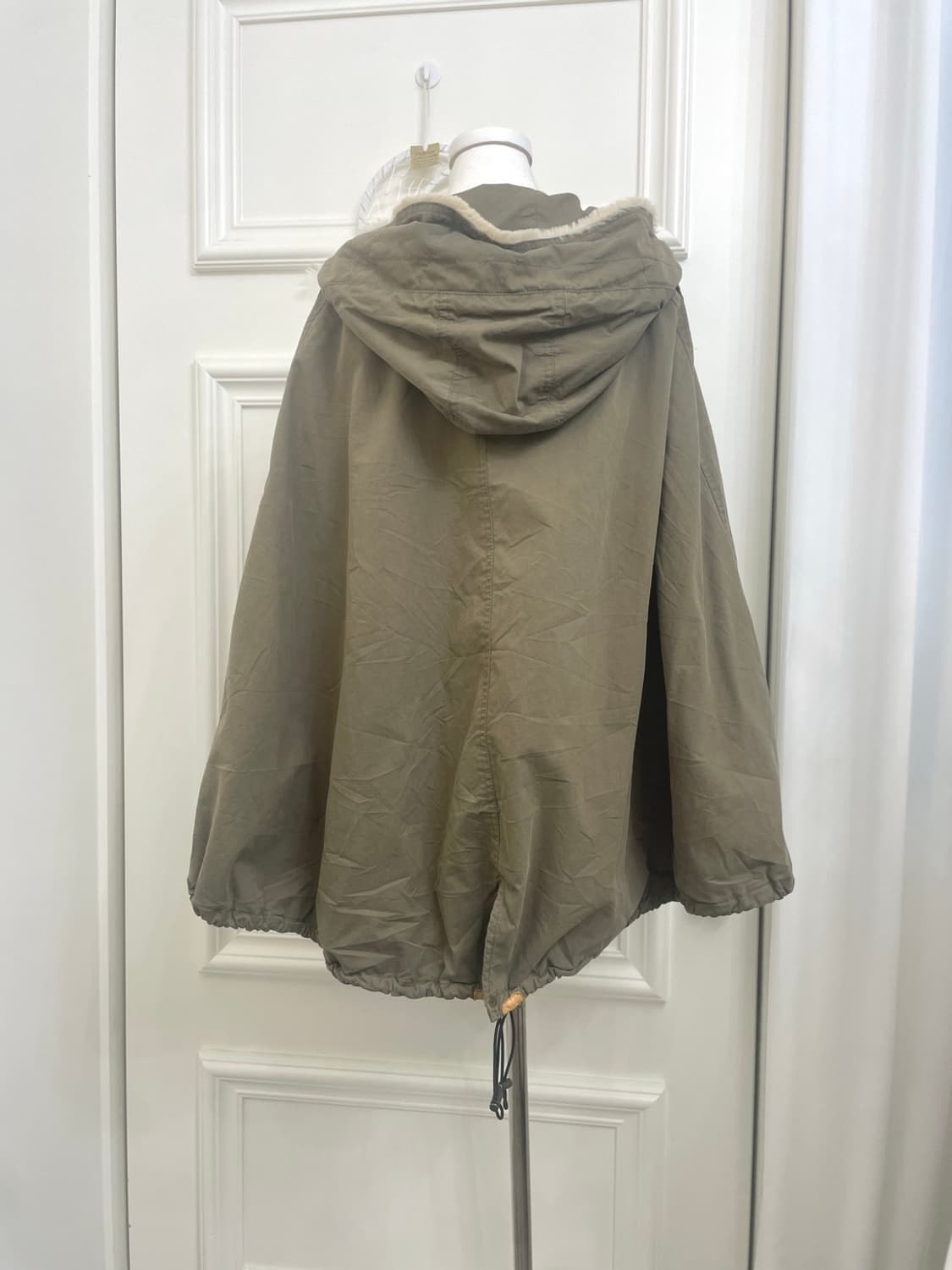 khaki pocket point hoodie cape outer 상품이미지3