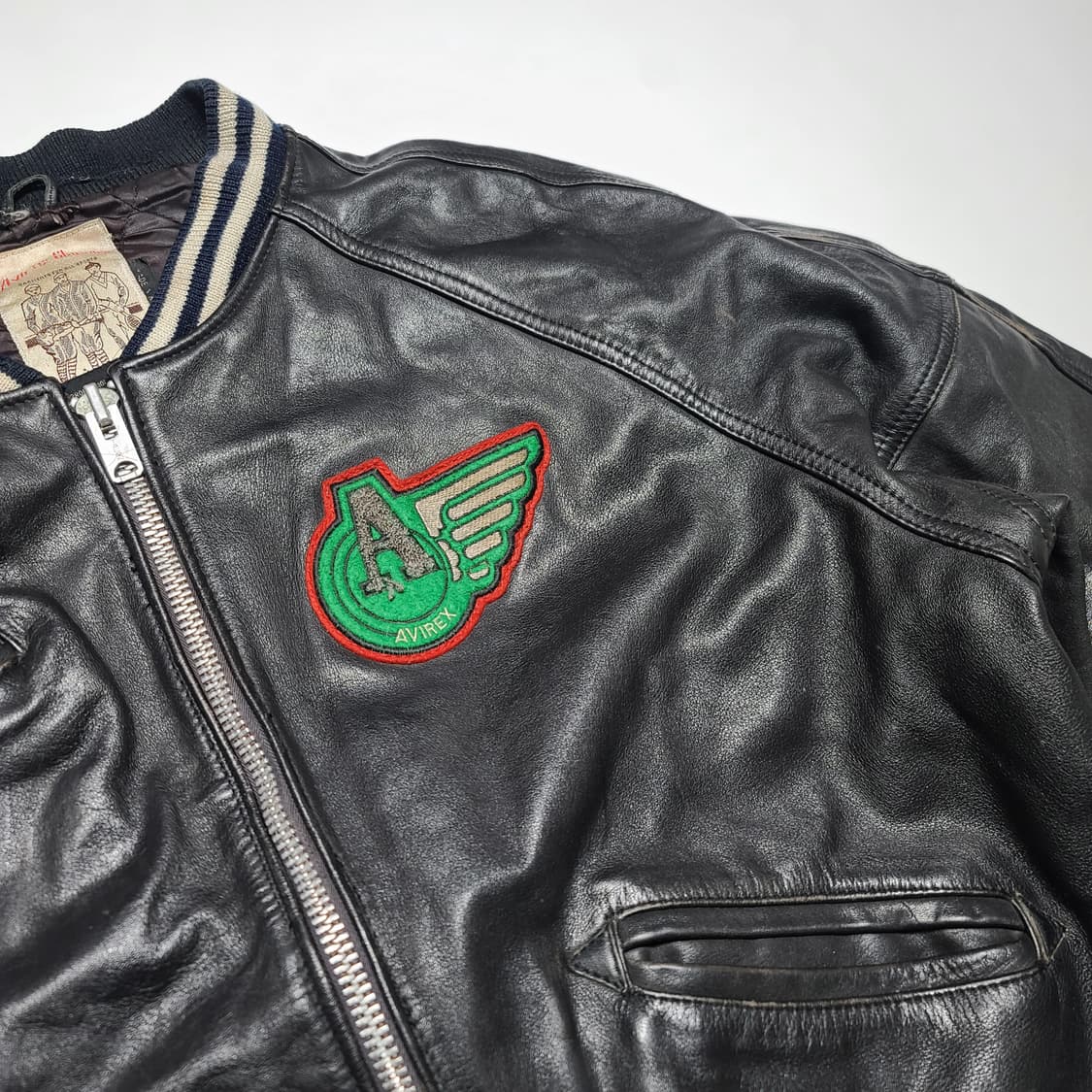 아비렉스 레더 바시티 봄버 자켓[L] 상품이미지3