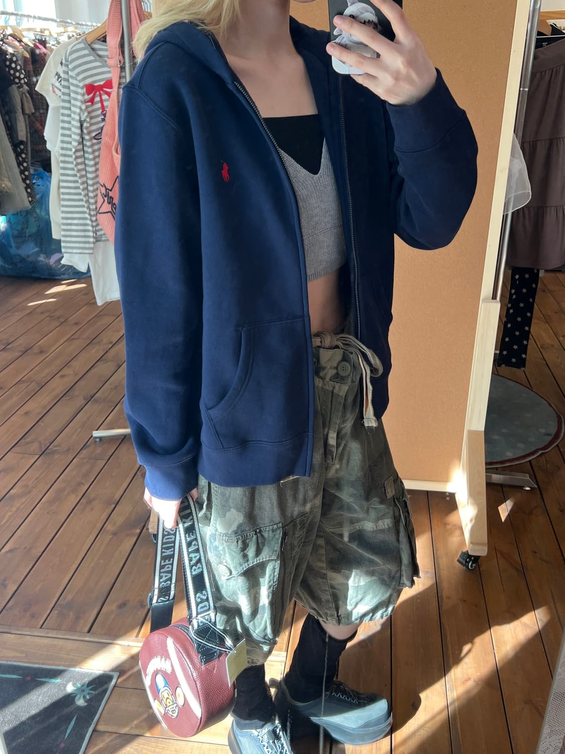 폴로 네이비 후드집업  상품이미지2