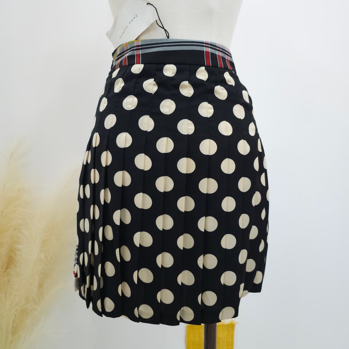 ZARA WOMAN 유니크 패턴 믹스 플리츠 스커트 상품이미지2