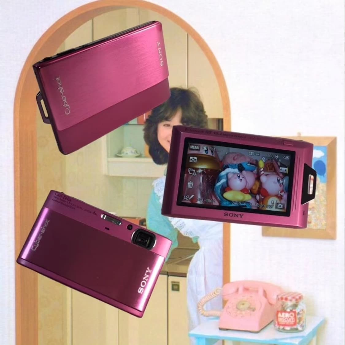 소니 CYBER-SHOT DSC-TX1 핑크 빈티지디카 상품이미지1