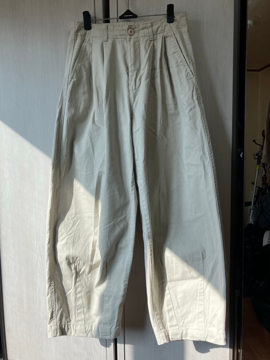 26)코튼 와이드 벌룬 팬츠 라이트 베이지 상품이미지3