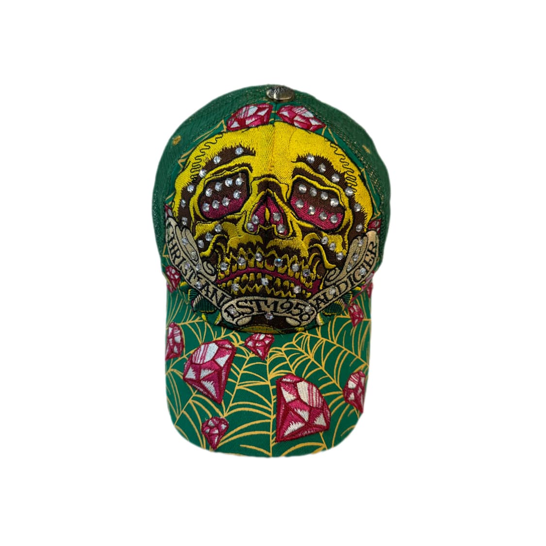 크리스찬 오디저 스컬 해골 타투 다이아몬드 트러커 볼캡 상품이미지2
