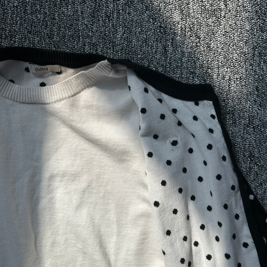 빈티지 땡땡이 도트 레이어드 가디건 상품이미지6