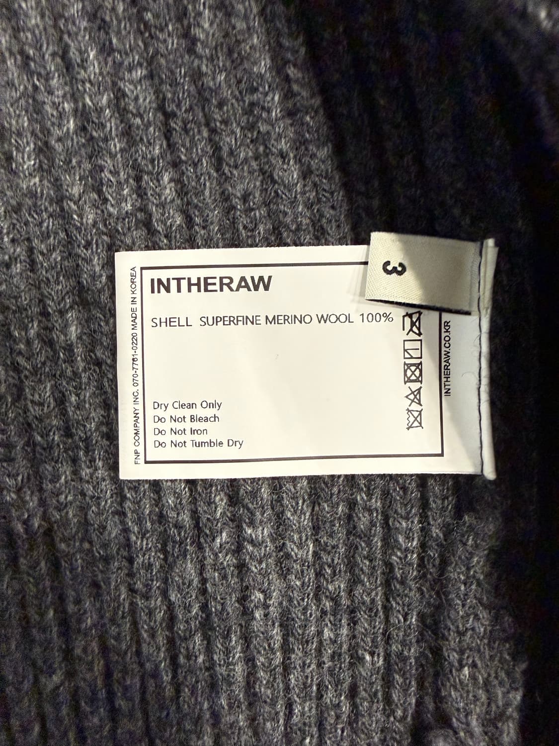 인더로우 로이 풀집업 딥그레이 3사이즈 1회착용 상품이미지2