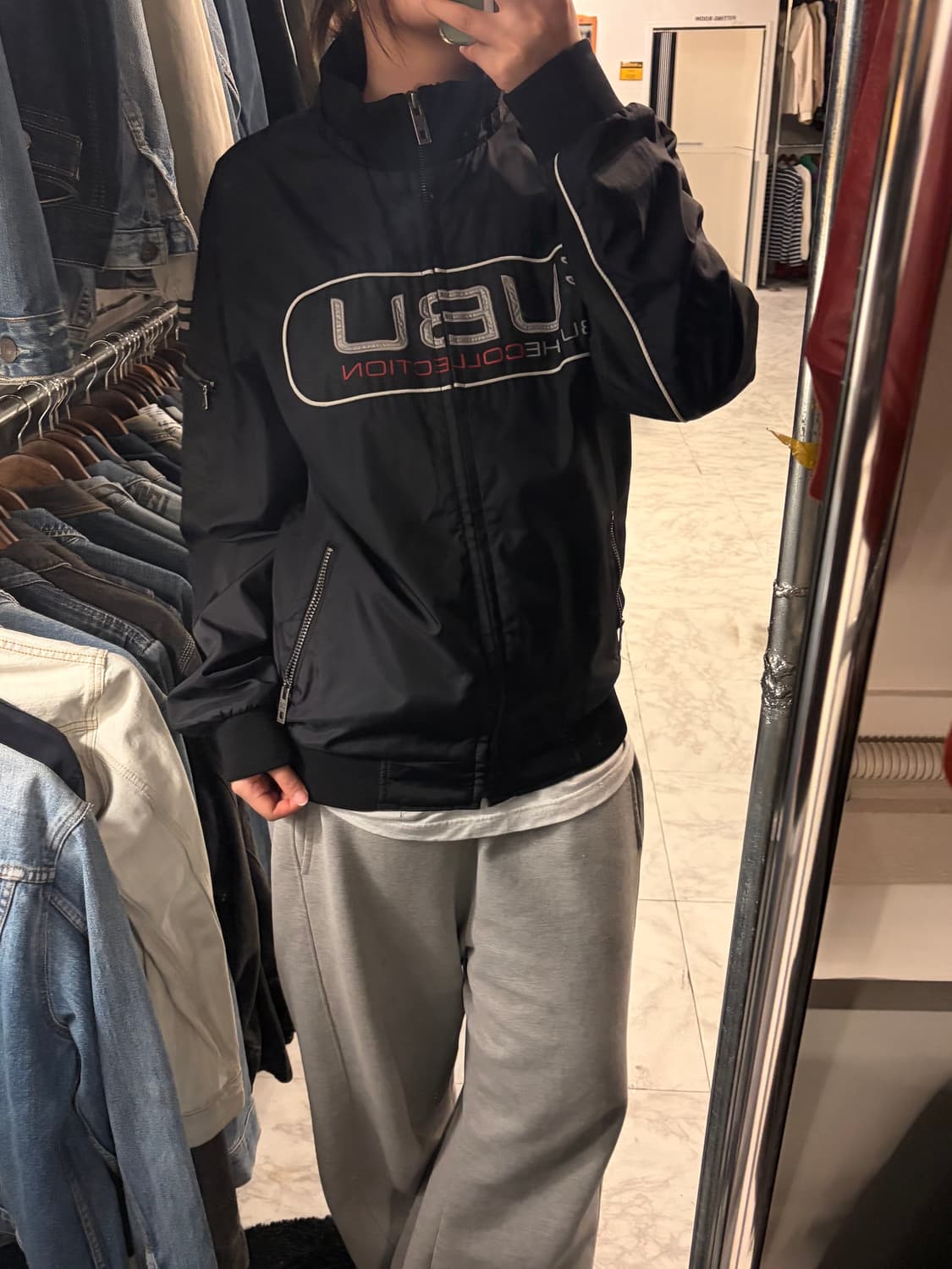 (L/정품) FUBU 블랙 바람막이 a1 상품이미지1