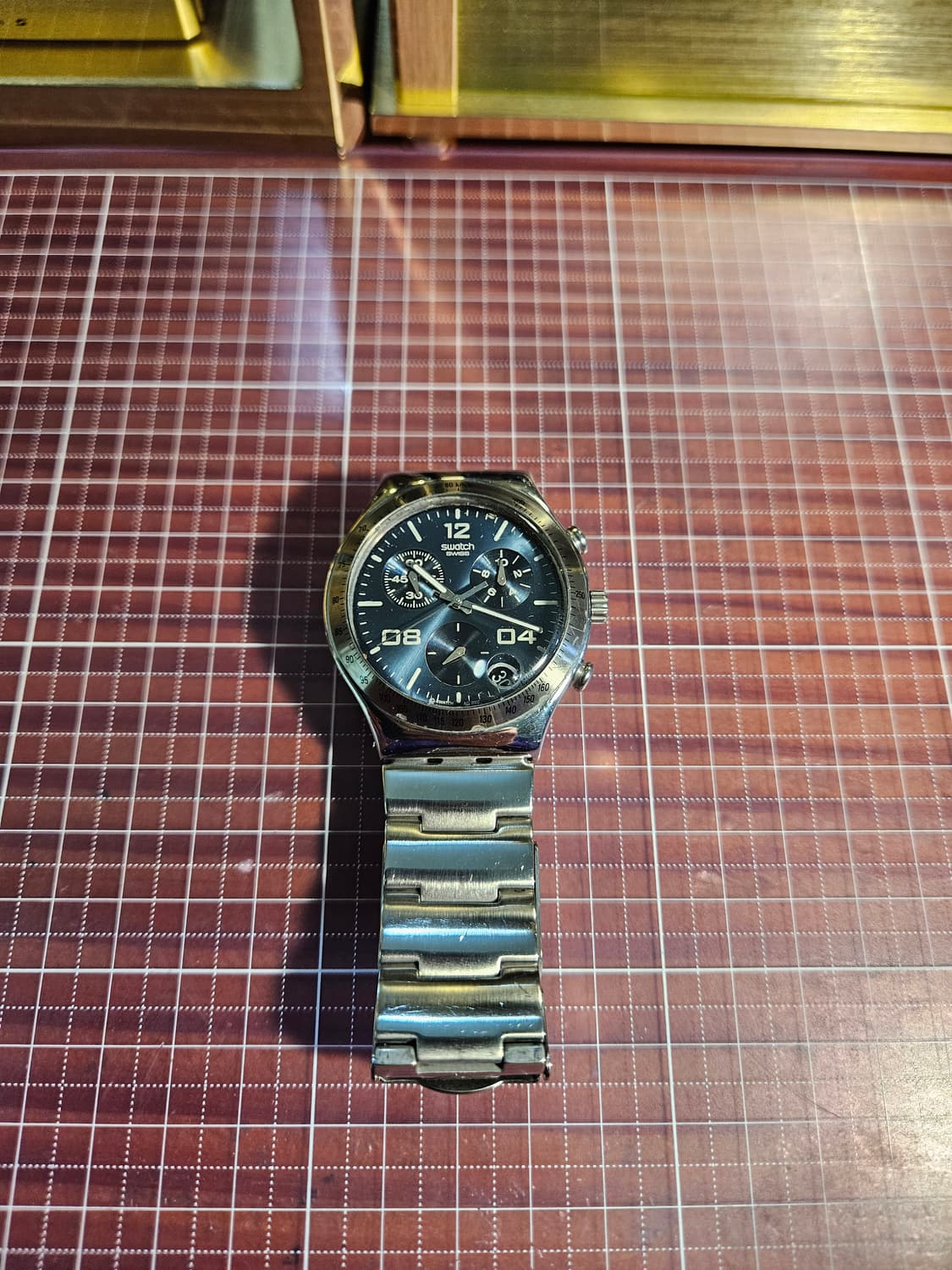스와치 메탈 시계 크로노그래프 빈티지 메탈릭블루 상품이미지3