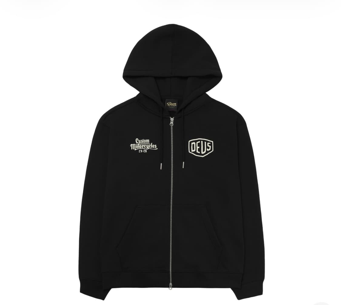 S M XL 데우스 엑스 마키나 드리프터 후드집업 블랙 판매 상품이미지1