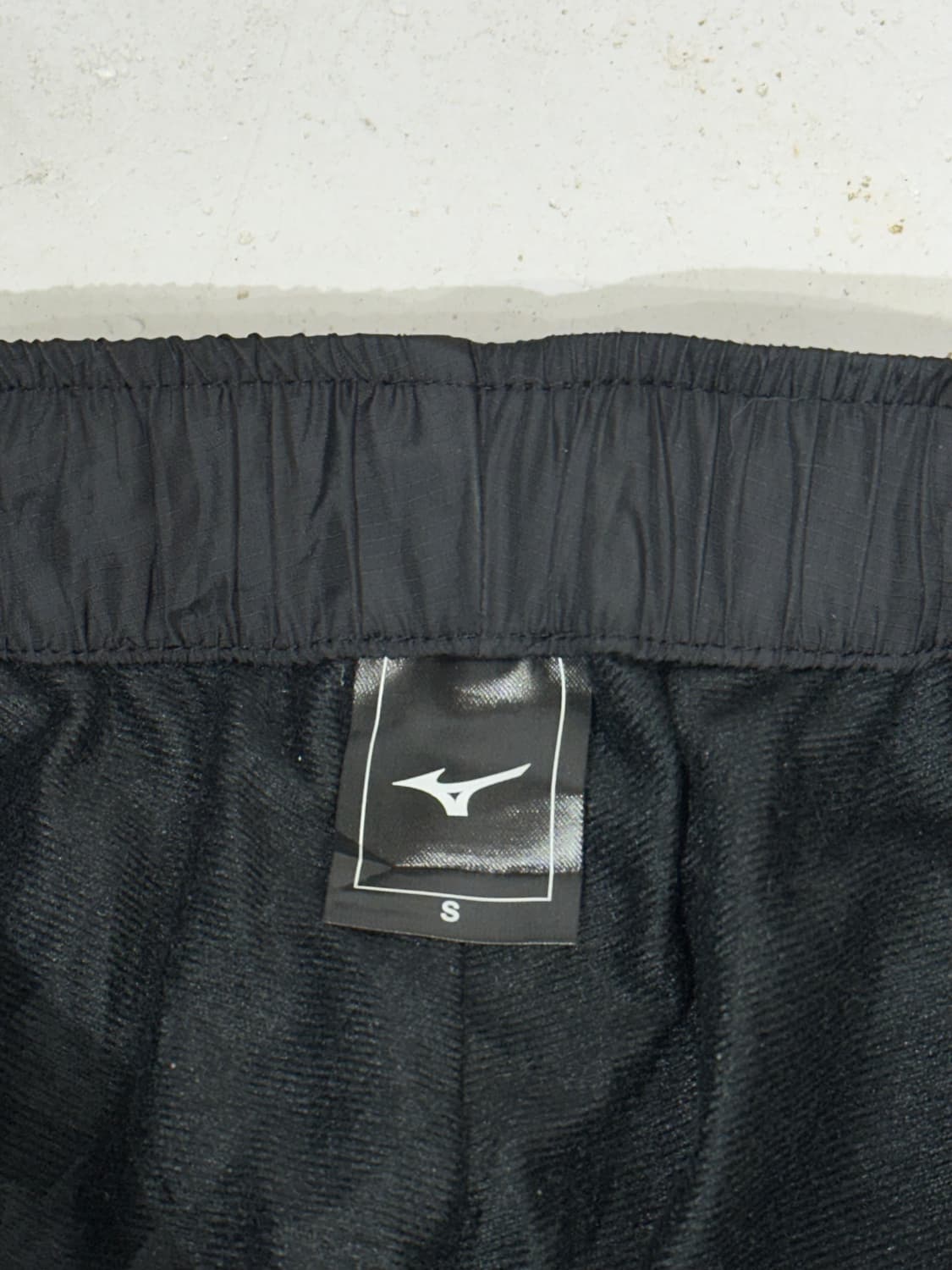 미즈노 블랙 와이드 화이트 로고 트랙 팬츠 S 상품이미지7