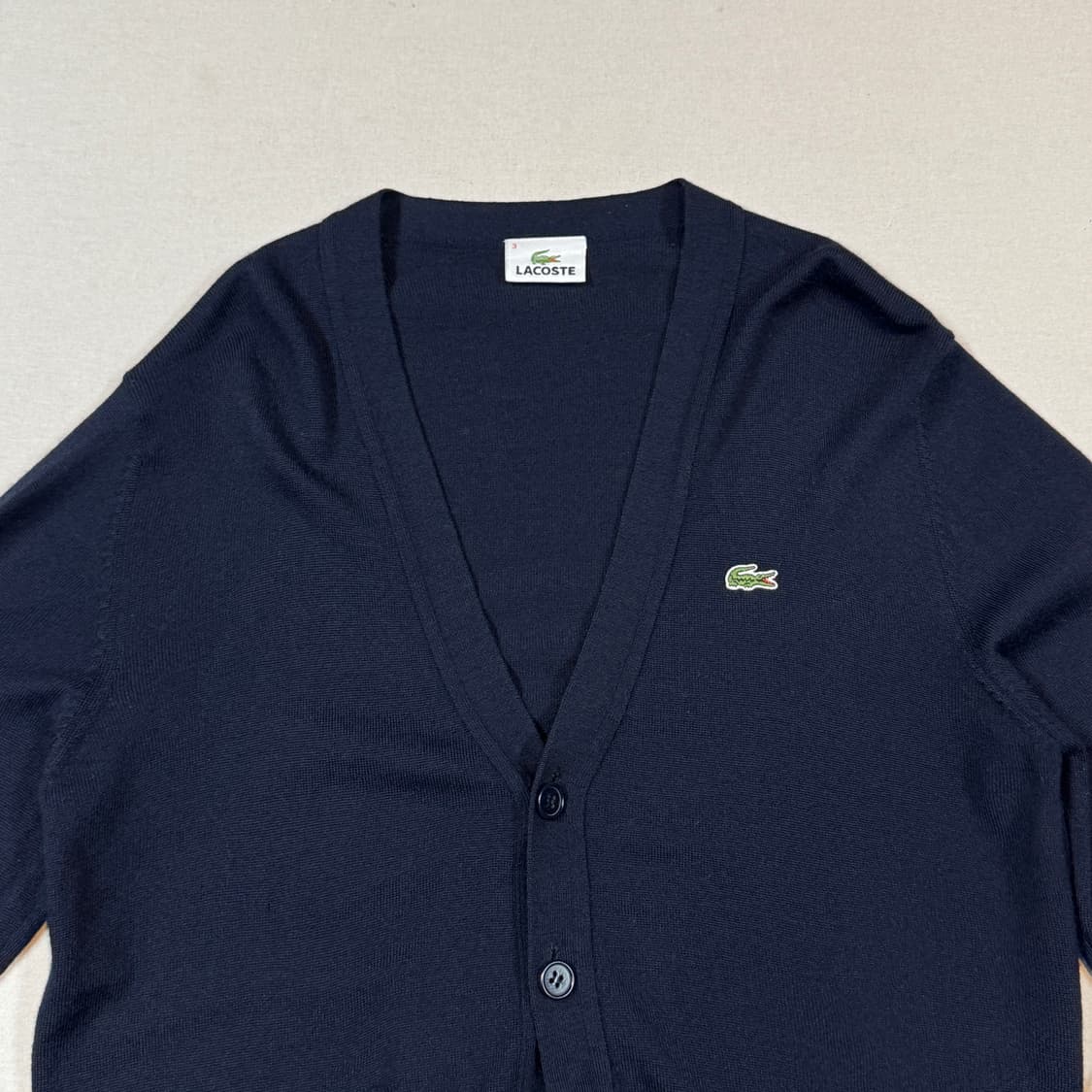 M) 라코스테 울 가디건 네이비 상품이미지3