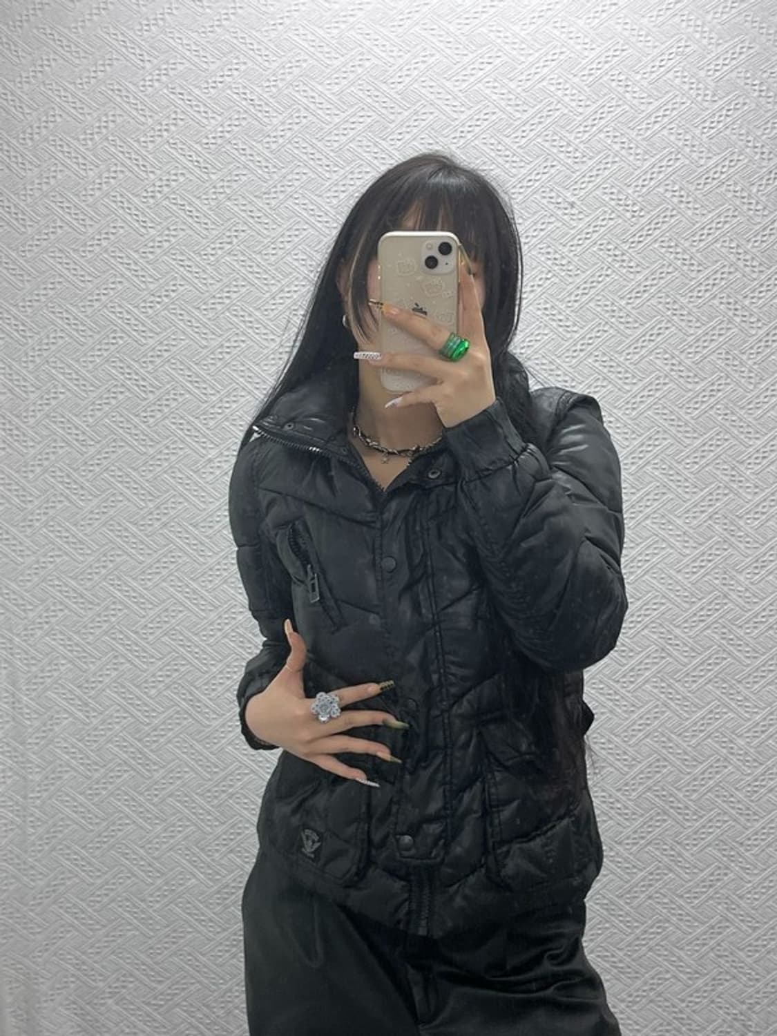 버커루 고딕 올드스쿨 스트릿 힙합 경량 패딩 M C08016 상품이미지2