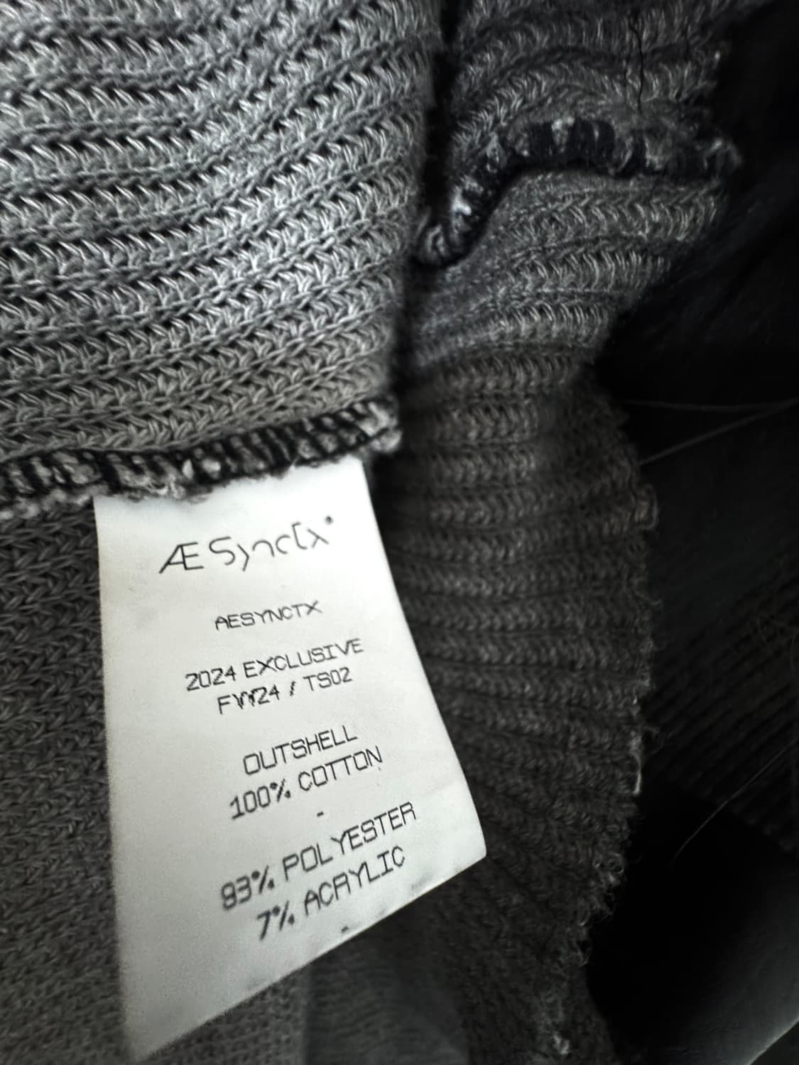 aesynctx 페이크 퍼 하프집 후디 블랙 XL 상품이미지6