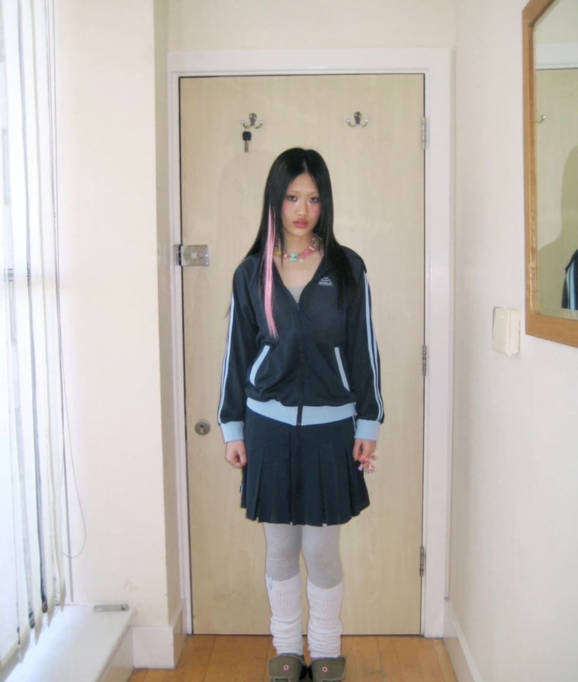 퍼피북클럽 트레이닝 셋업 PBC Mesh Zip-up Set 네이비 상품이미지2