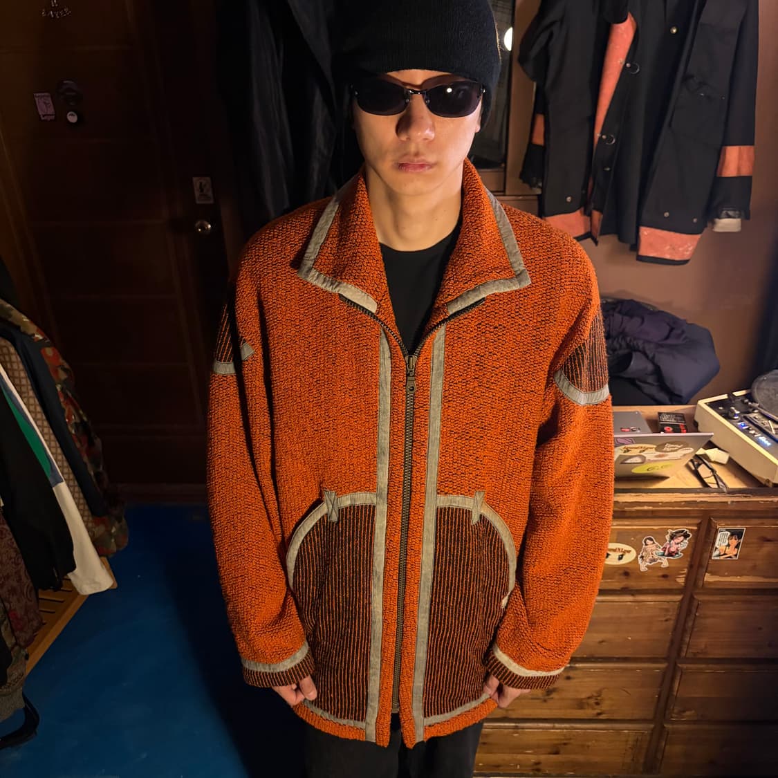 SELDOM ORIENTAL ORANGE WOOL ZIPUP JACKET 상품이미지1