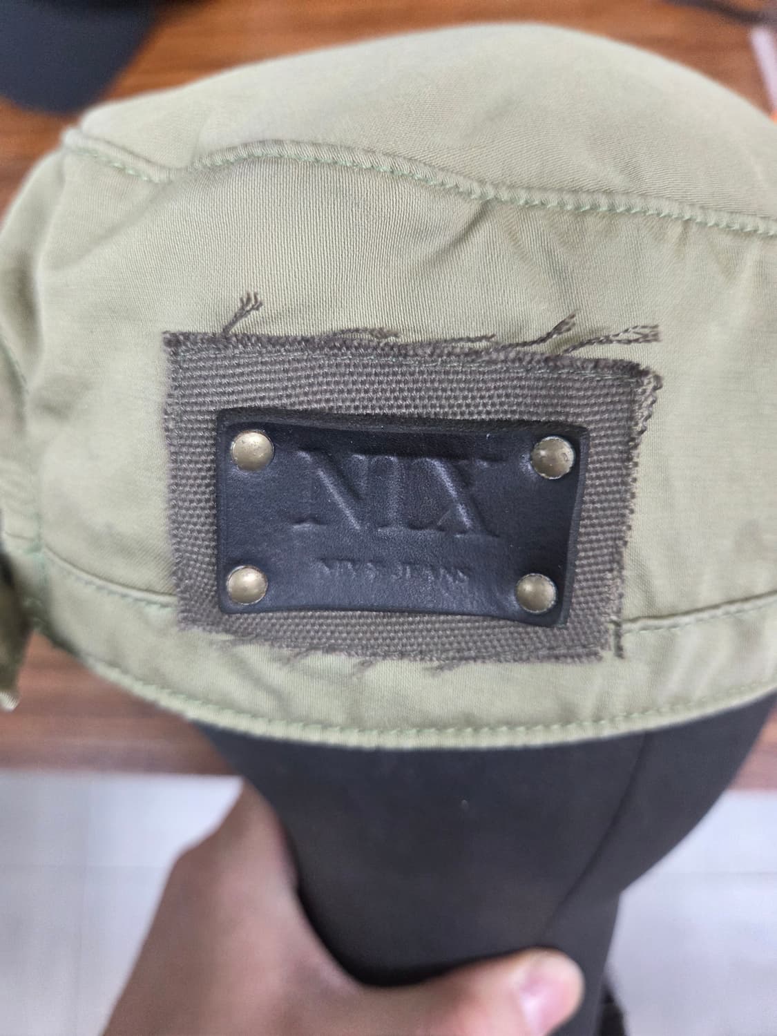 닉스 올드스쿨 빈티지 가죽패치 군모 모자 프리  상품이미지5