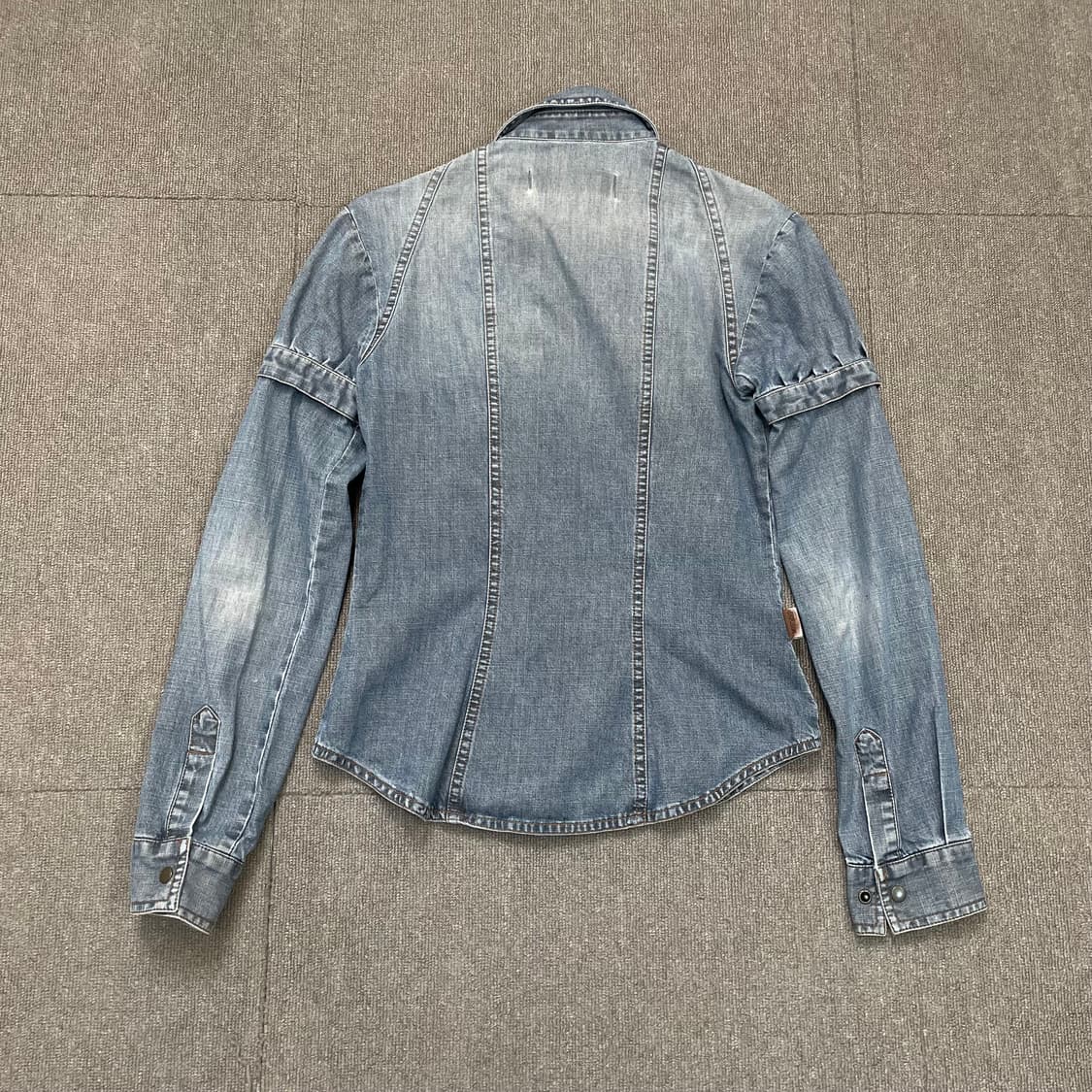 00s MOSCHINO 모스키노 빈티지 데님 블라우스 셔츠 s  상품이미지8