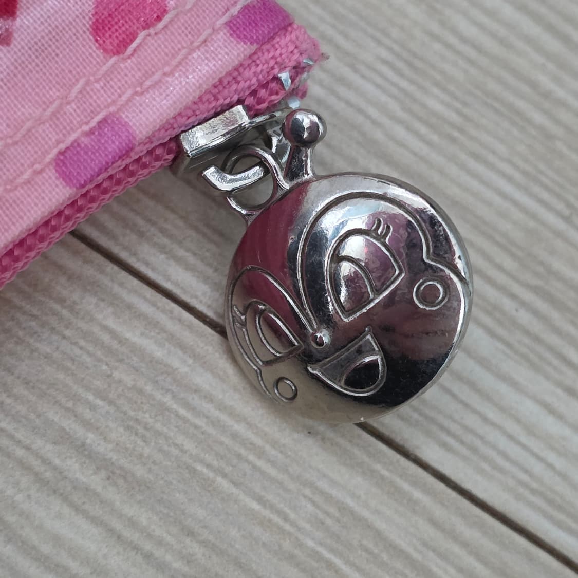 일본고전빈티지)호빵맨 도킨짱 레트로 핑크 하트 갸루 파우치 상품이미지5