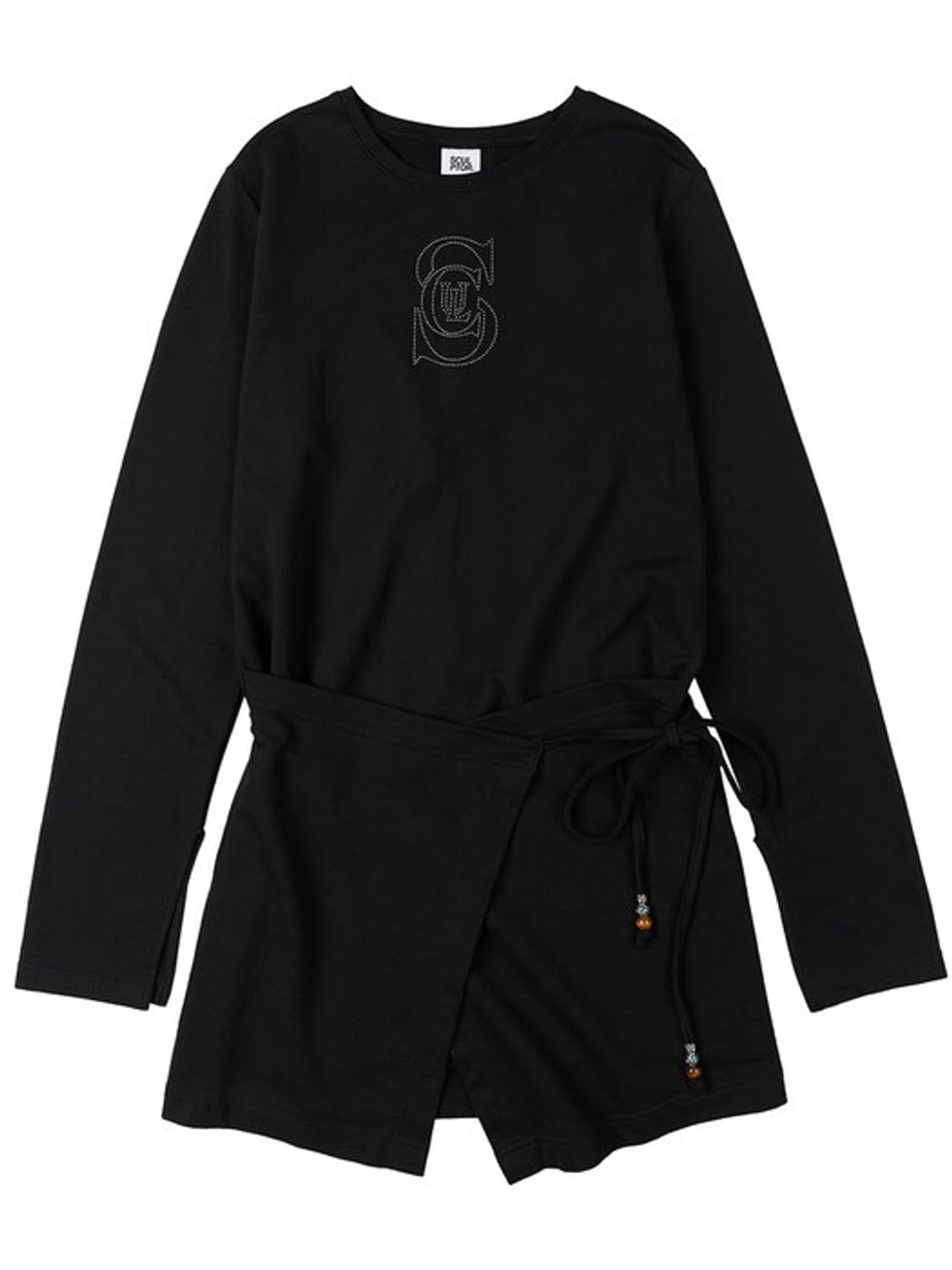 스컬프터 Hotfix Logo Wrap Dress [BLACK] s 상품이미지1