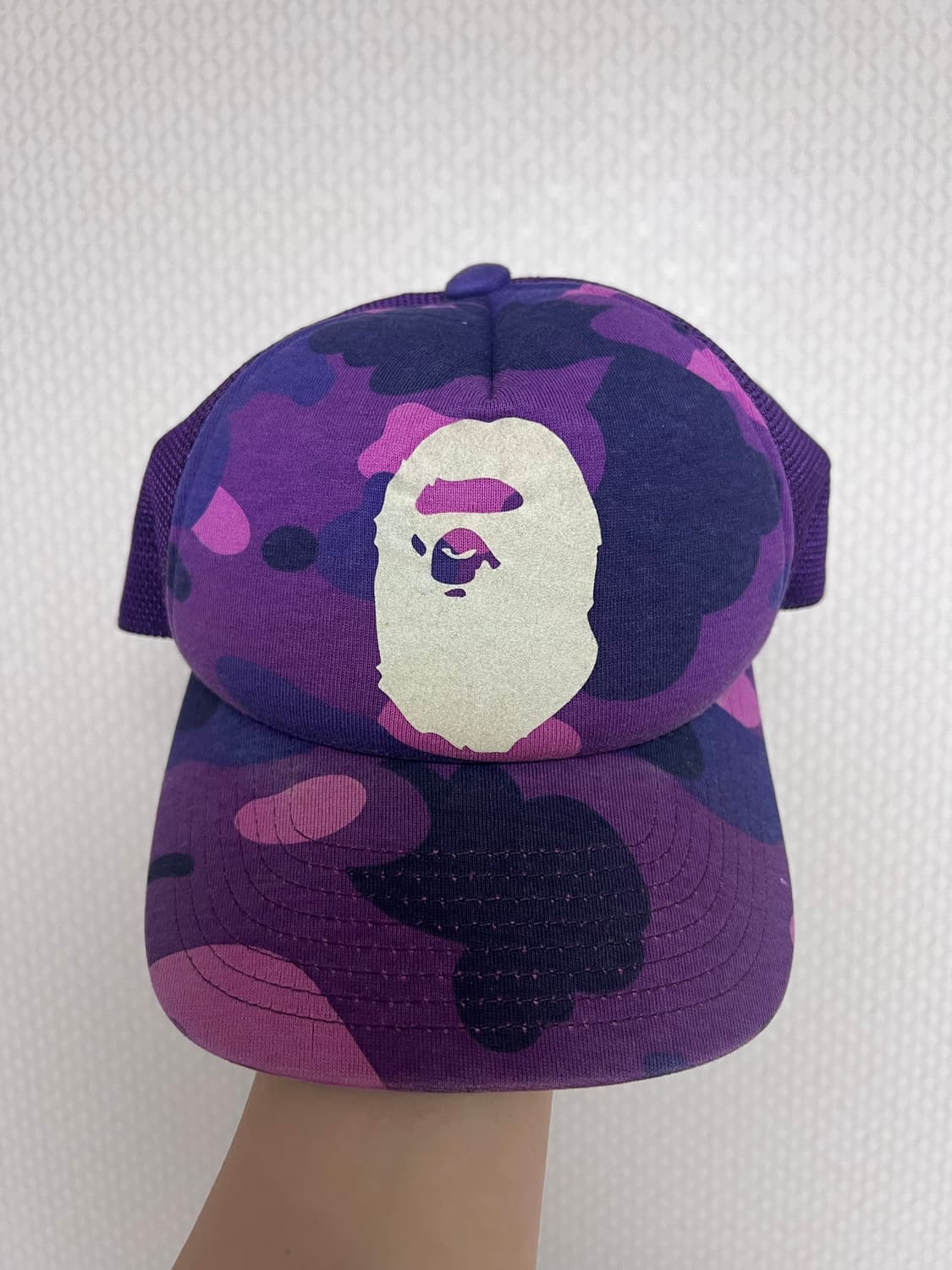 00s OG 베이프 bape 빅 사루 에이프 퍼플 메쉬 트러커 햇 상품이미지1