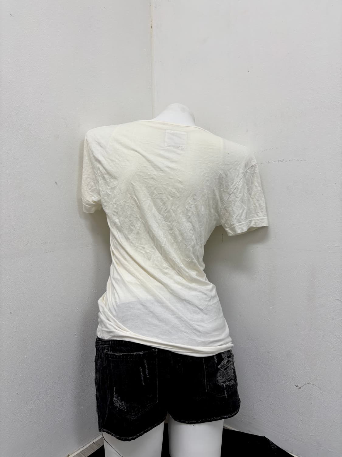 “Vintage”00’s Mood Glitter Print White T 상품이미지10