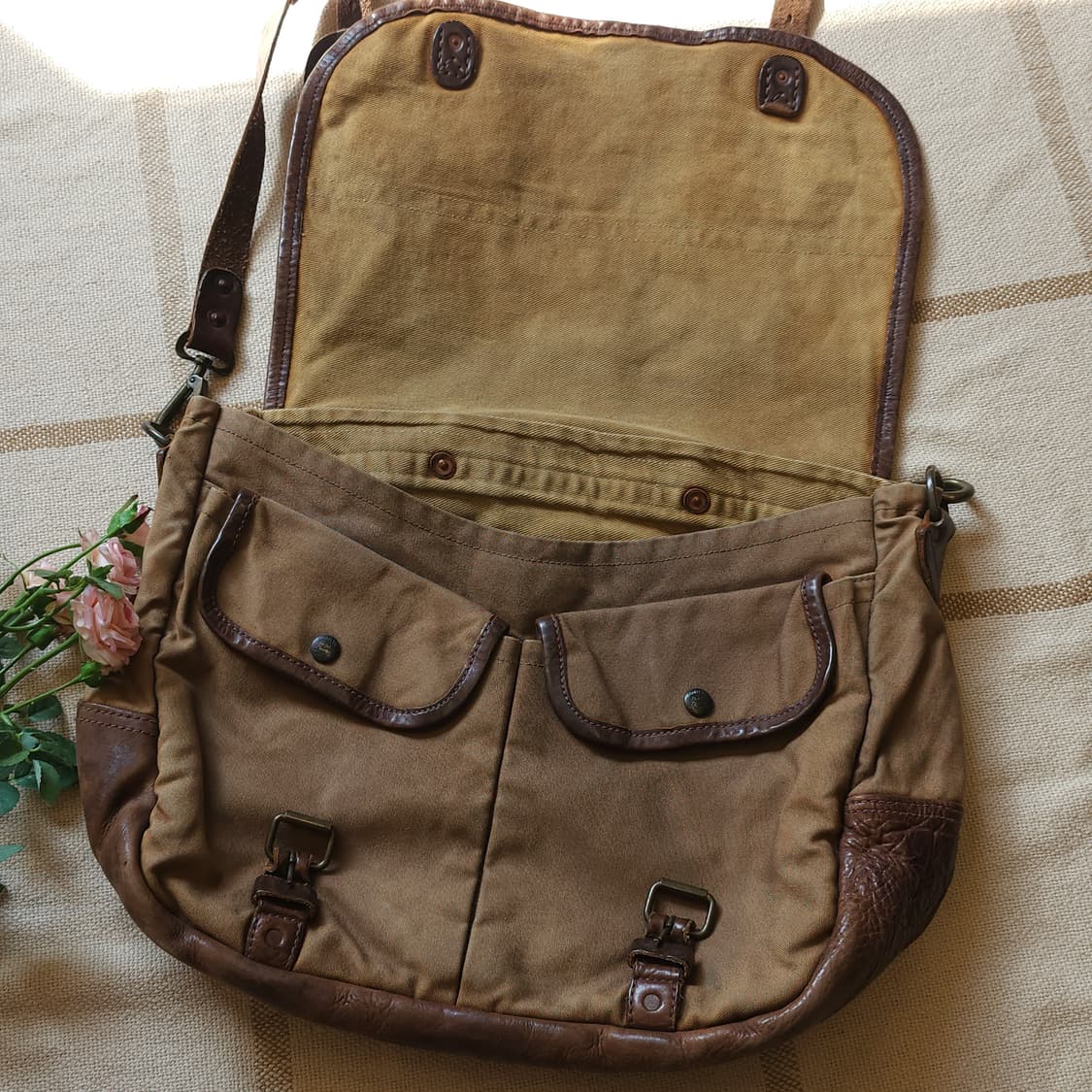 폴로 더블알엘 가방 캔버스 레더 메신져백 F 상품이미지2