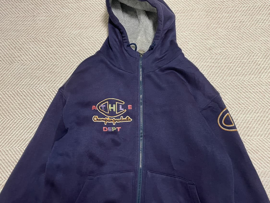 챔피온 컬리지 로고 자수 후드 집업 J03273 상품이미지5