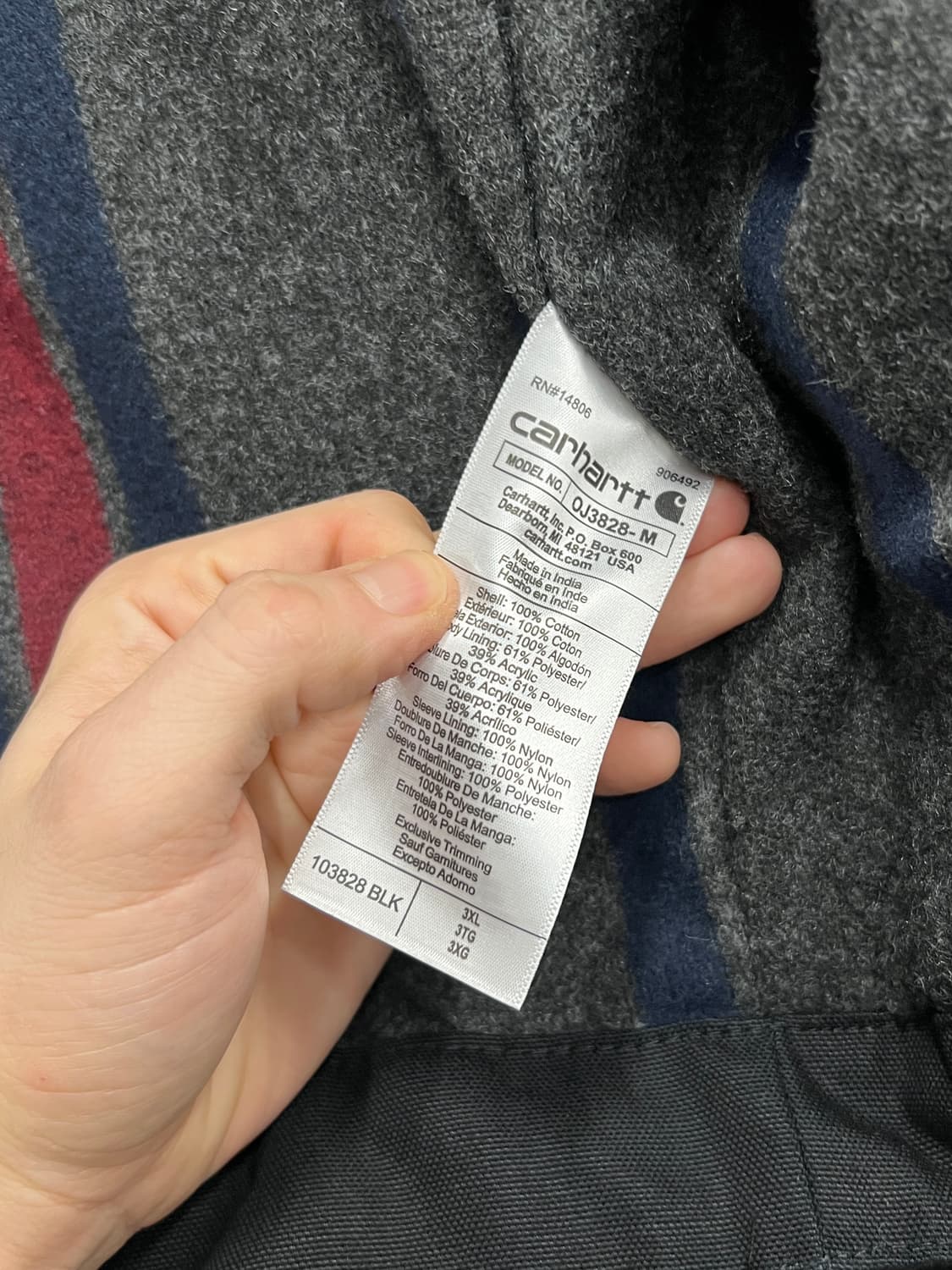 Carhartt 칼하트 블랭킷 라인드 릴렉스드핏 덕 디트로이드 자켓 상품이미지7