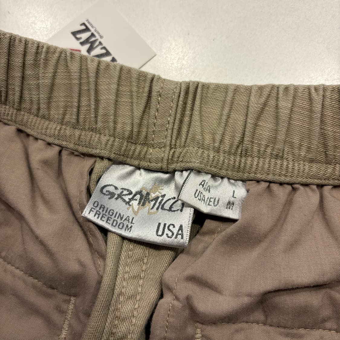 [L] 그라미치 코튼 면바지 벨트 팬츠 베이지 B489 상품이미지4