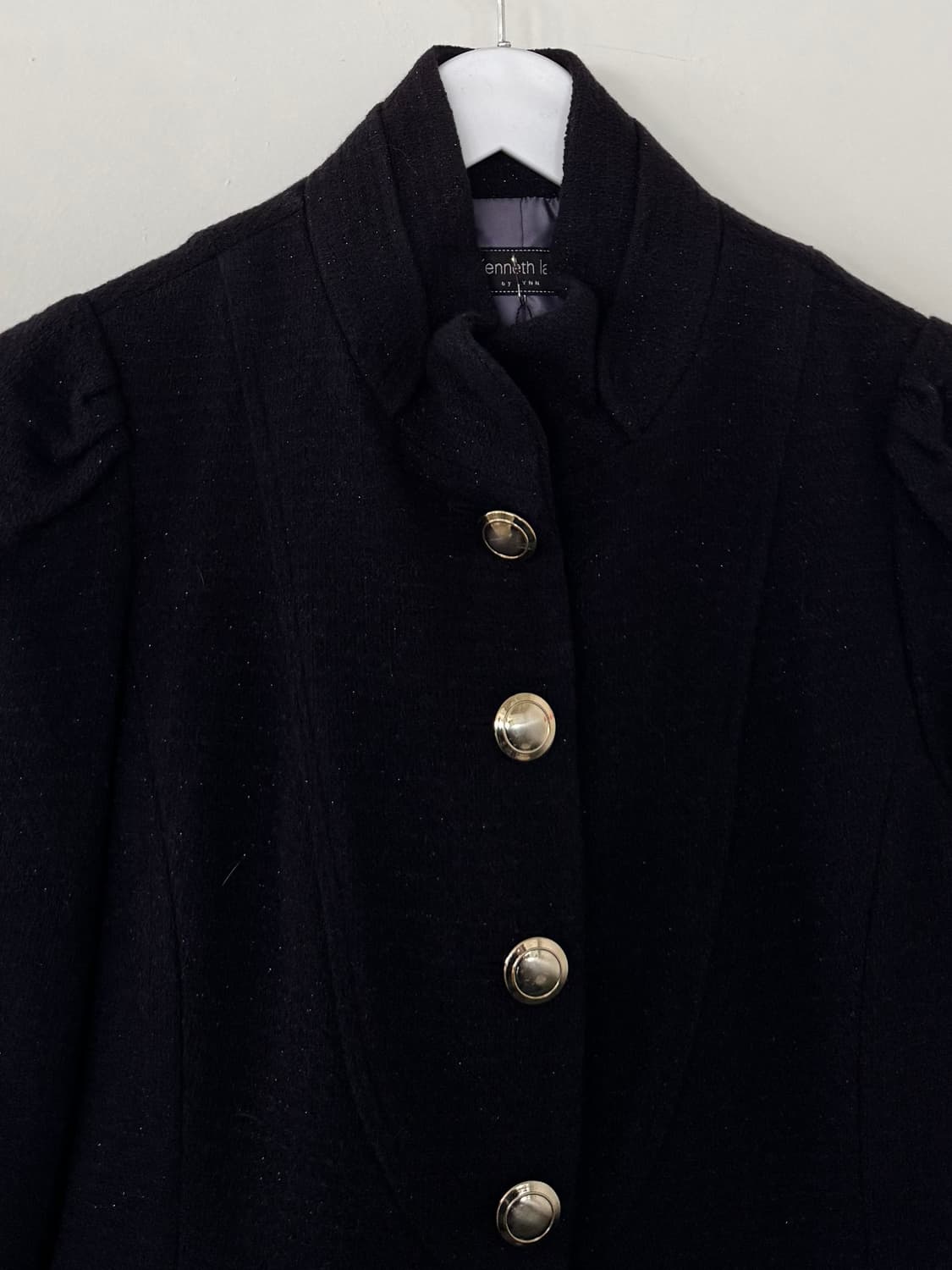 [y2k vintage] 빈티지 블랙 퍼프 숄더 자켓 상품이미지2