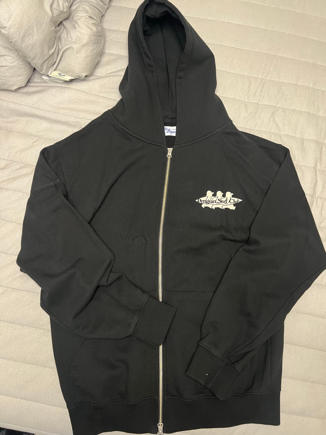 빅 웨이브 팽귄서퍼 클럽 후드집업 상품이미지1