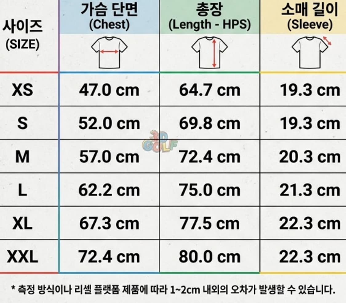 [M,L] 골프왕 타일러 멀티 컬러 3D 로고 티셔츠 GOLF WANG 상품이미지3