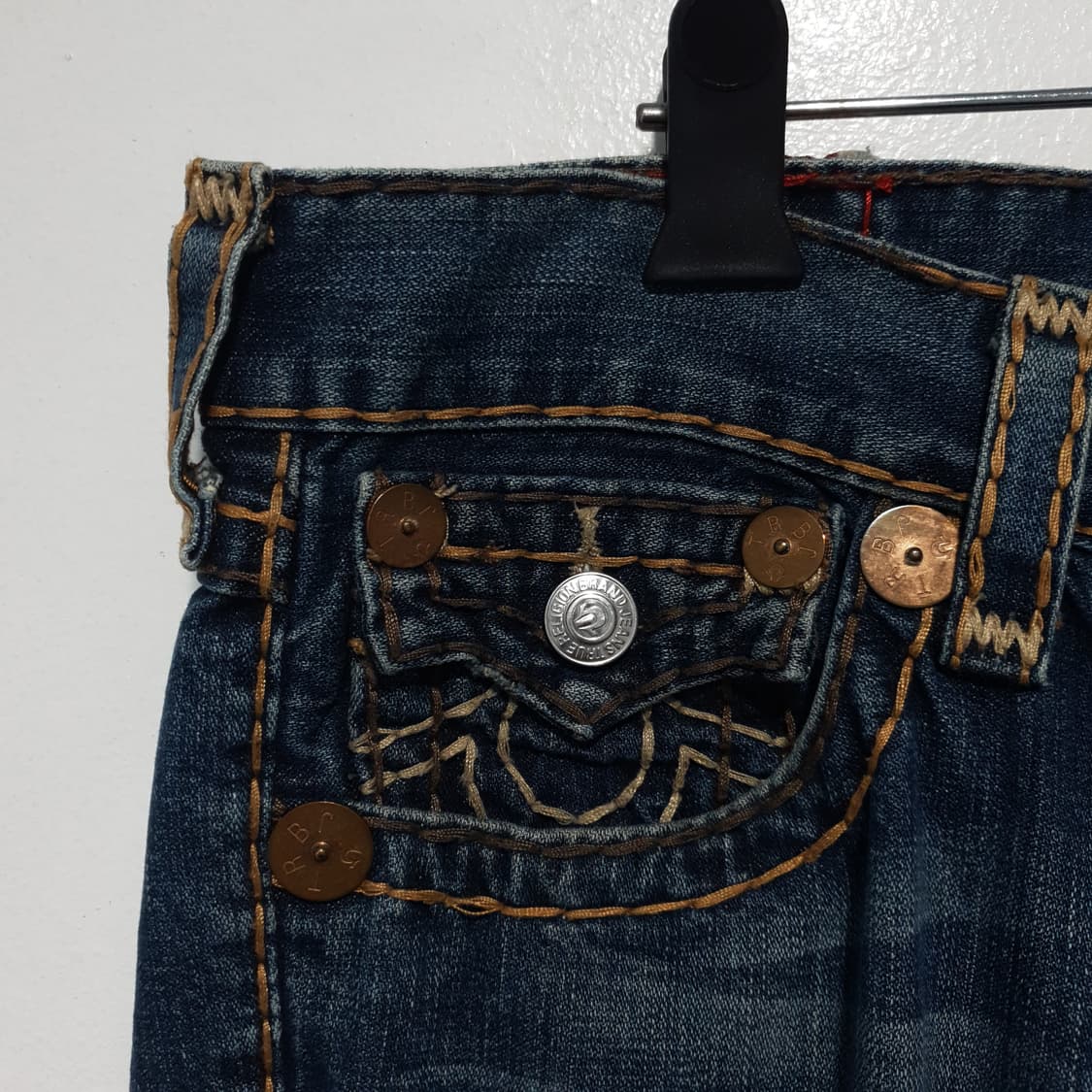 34인치) 트루릴리젼 USA 빌리 슈퍼티 부츠컷 스티치 데님 팬츠 청바지 상품이미지8