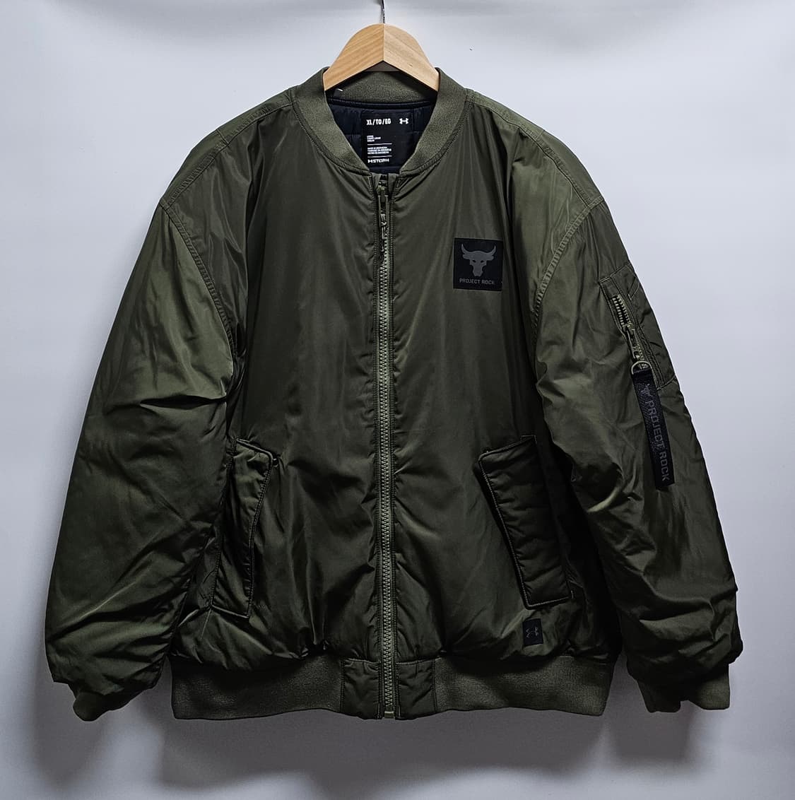 언더아머 프로젝트락 봄버 자켓 카키 XL 상품이미지1