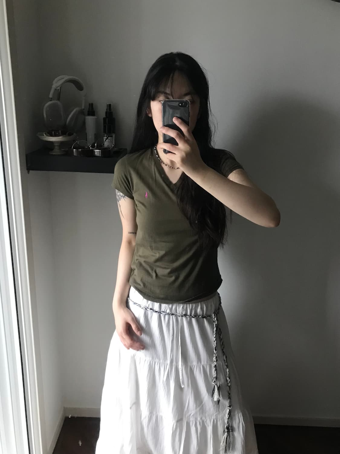 폴로 랄프로렌 포니 카키 브이넥 반팔티 상품이미지3
