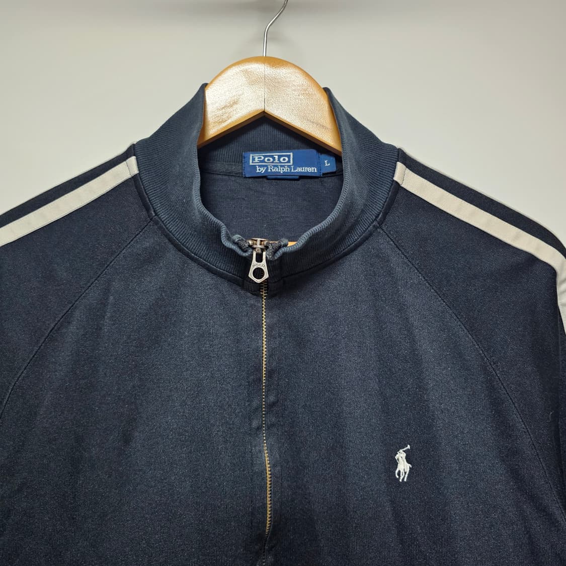 폴로 랄프로렌 검흰 트랙탑 트랙자켓 L사이즈 상품이미지2