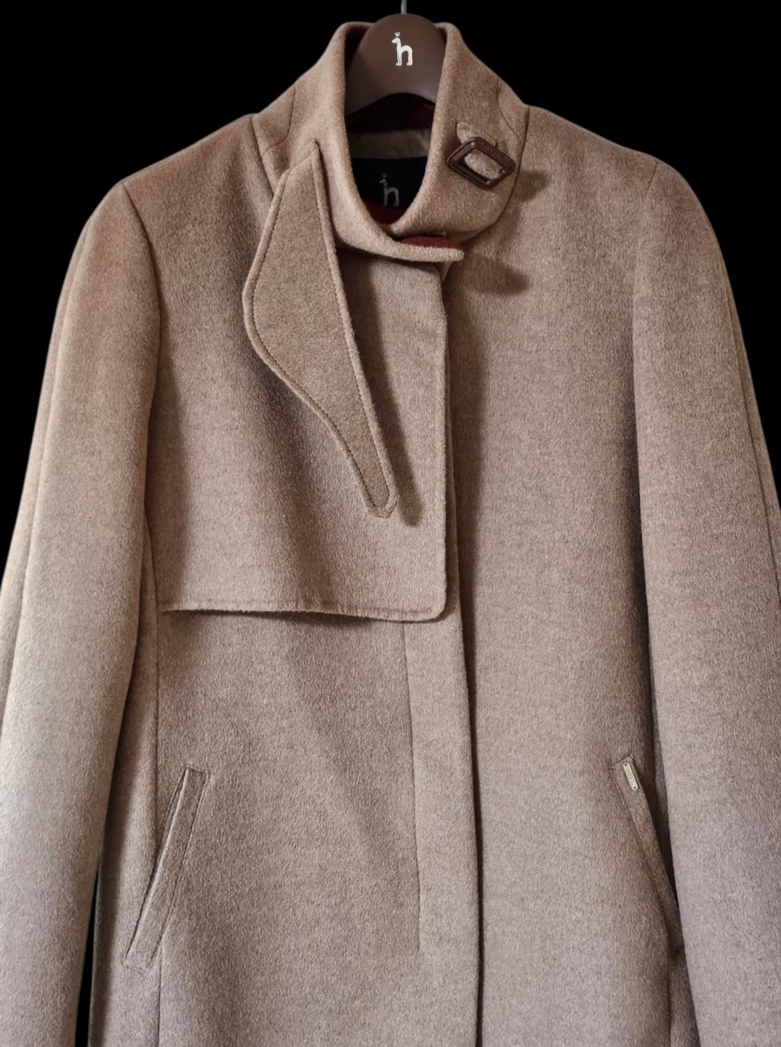 헤지스레이디스 울 하프코트 | 배색 안감 | 드라이 완료 A급 상품이미지8