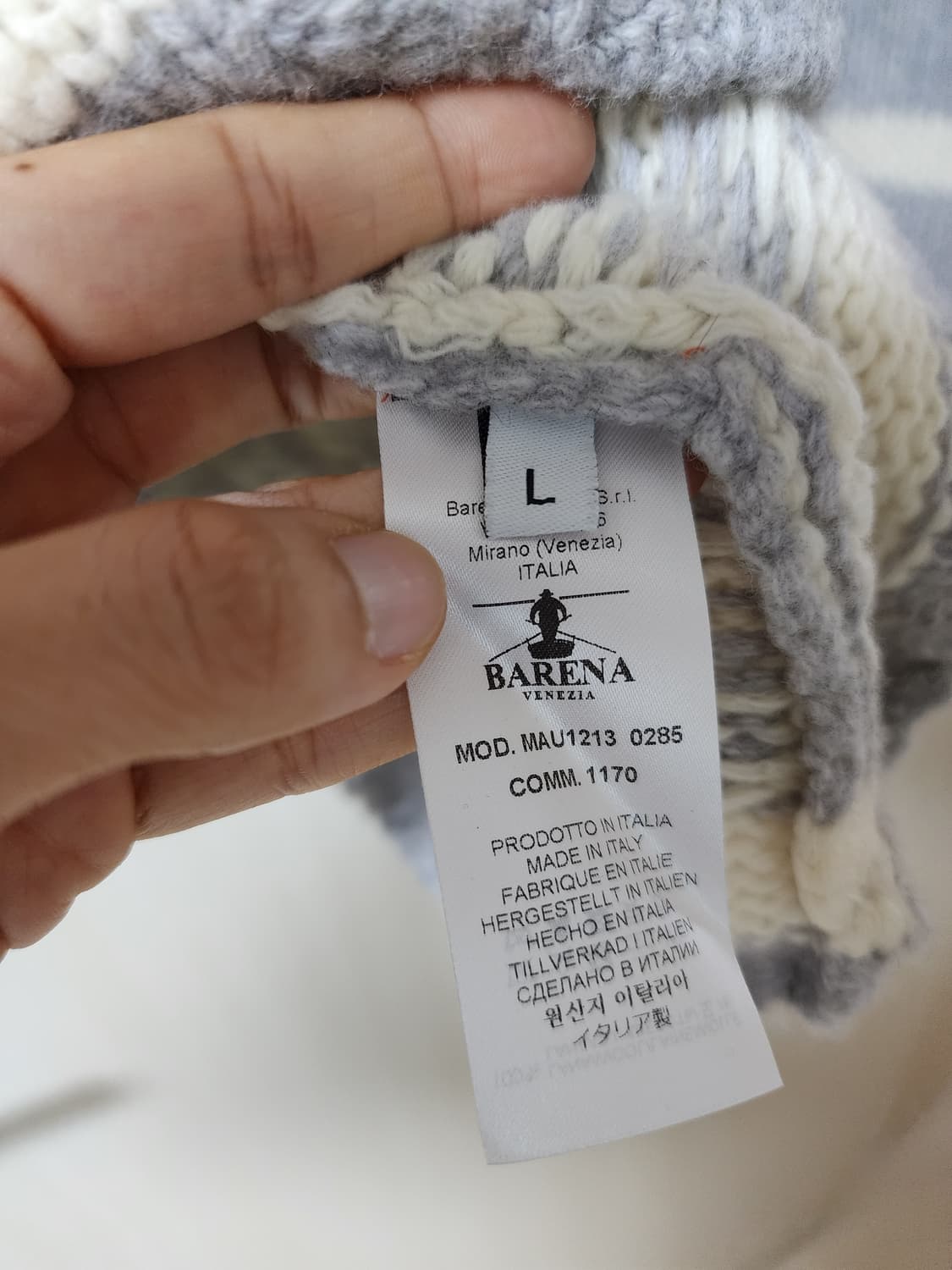 barena 바레나 니트 카라니트 스웨터 라지 상품이미지4