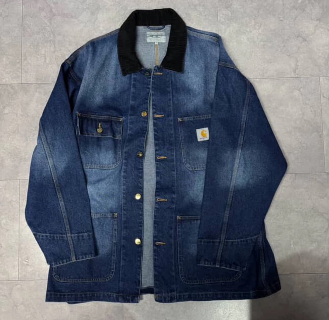 칼하트 WIP 노르코 블루 데님 OG 초어 코트 블루 스 톤 워시드 상품이미지1