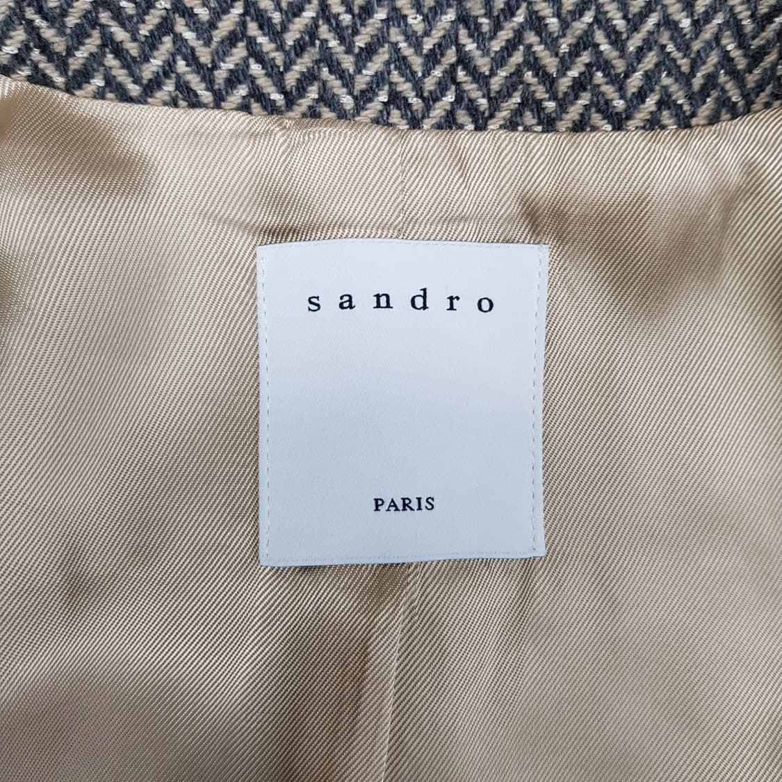 산드로 sandro 시퀸 헤링본 코트 36사이즈 상품이미지6