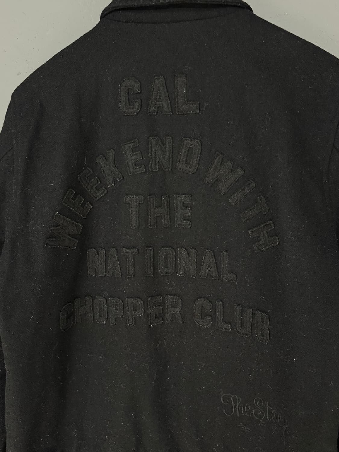 Stooge & Co 레터링 누빔 바시티자켓 상품이미지2