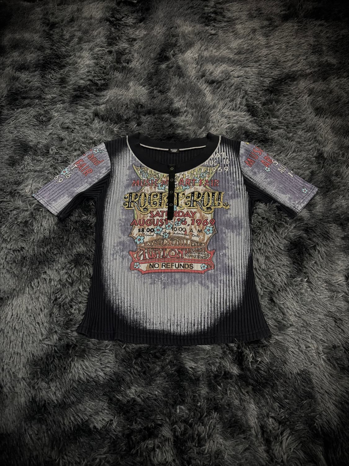 y2k 프린팅 골지 반팔 티셔츠 상품이미지1